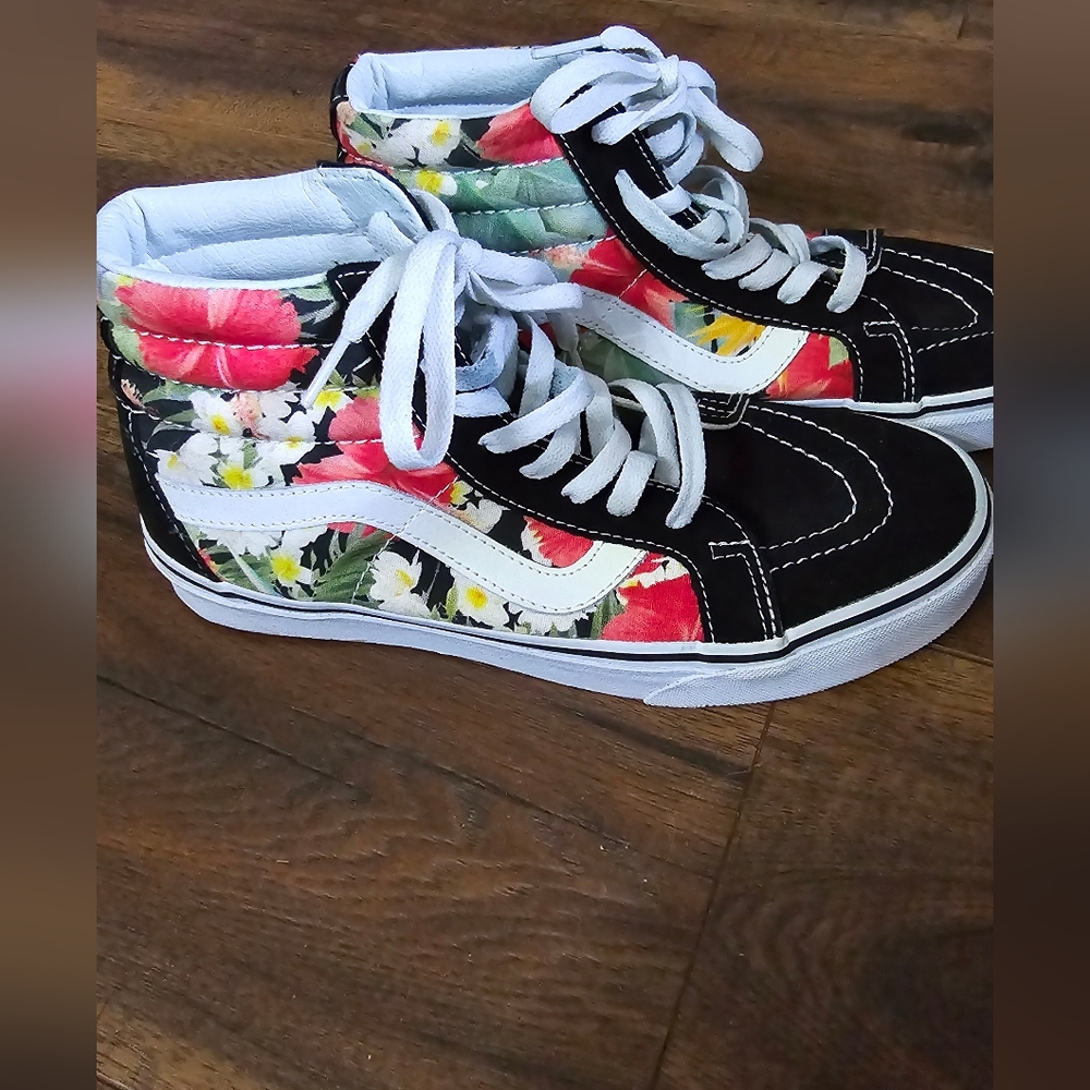 Vans floral high tops